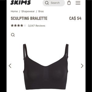 Skims sculpting bralette 2x/3x